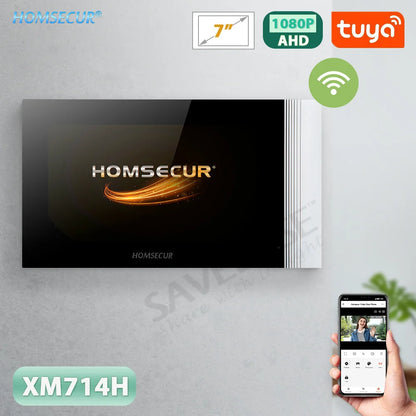 Tuya WiFi Intercom Monitor 7"/10" Touch Screen 4 Wire Motion Detection for HOMSECUR HD 1080P Video Doorphone Smart Home Security