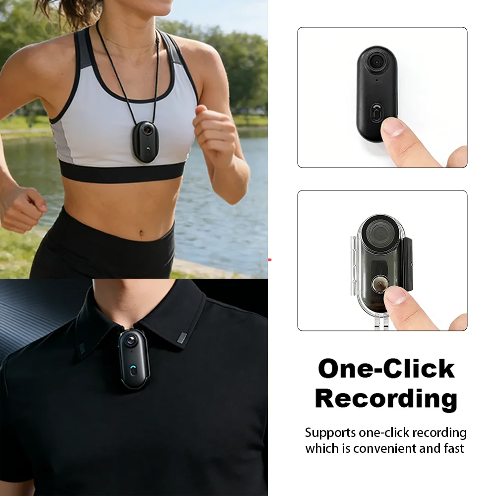 4K Mini HD WiFi 2.4G Action Camera Waterproof Magnetic Clip Click Chest Body Motorcycle POV Wearable Thumb Video Vlog Cameras