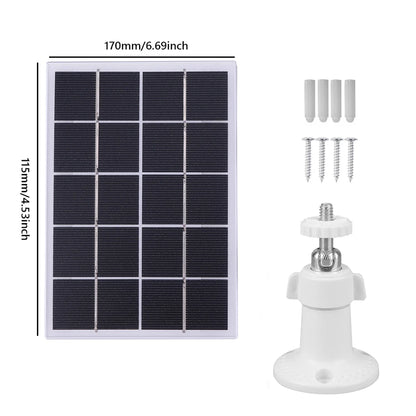 4W Solar Charger IP65 Waterproof Solar Panel Charger 9.8Ft Charging Cable Solar Panel Kit for Ring Video Doorbell 4/3/3 Plus/2