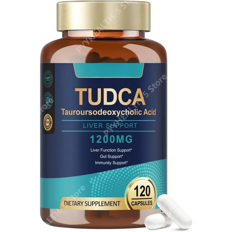 TUDCA Bile Salts, 120 Capsules, Ultra Strength Pure TUDCA Liver Supplements, Liver and Gallbladder Cleanse & Repair, Vegan