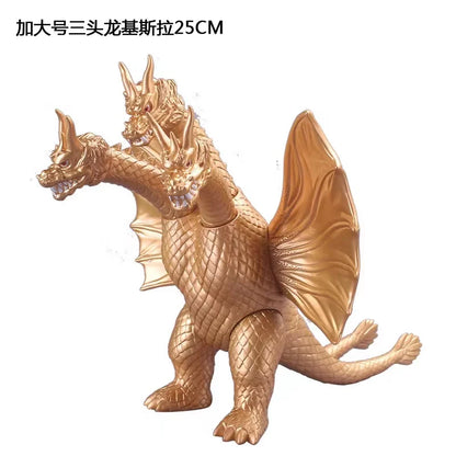 2022 New Godzilla: King of the Monsters 3 Head King Ghidorah Dragon Soft Glue  Action Figure Collection Toy