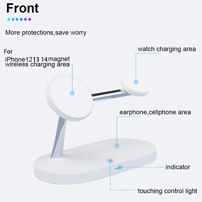 3 in 1 Wireless Charger Stand For iPhone 12 13 14 15 16 Fast Charging Station