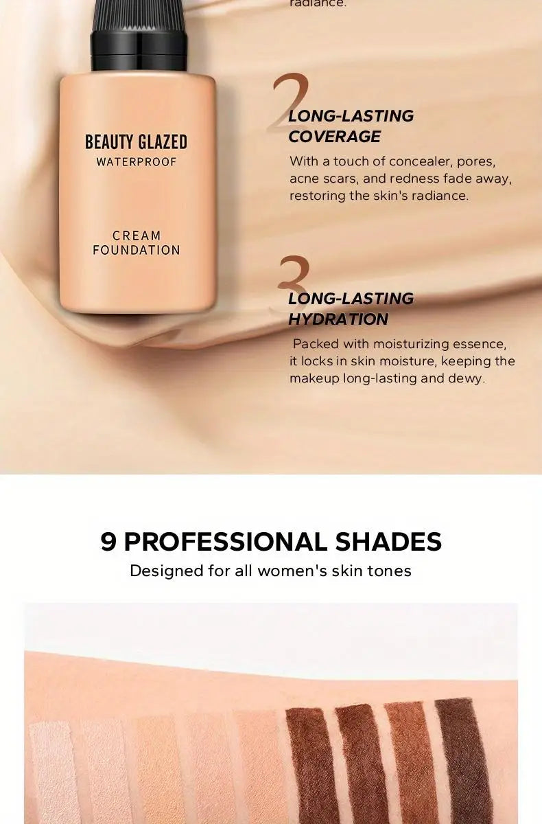 2Pcs Makeup Set Primer & Foundation Matte Velvet Waterproof Foundation Long Lasting Portable Makeup Travel Makeup Set
