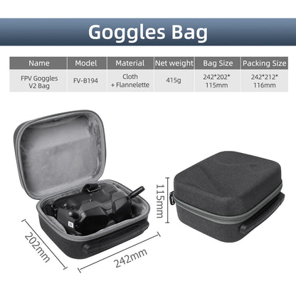 Portable Carrying Case Handbags Handheld Storage Bag Suitcase RC Drone Accessories Storage Handbags for DJI Avata FPV Goggles V2