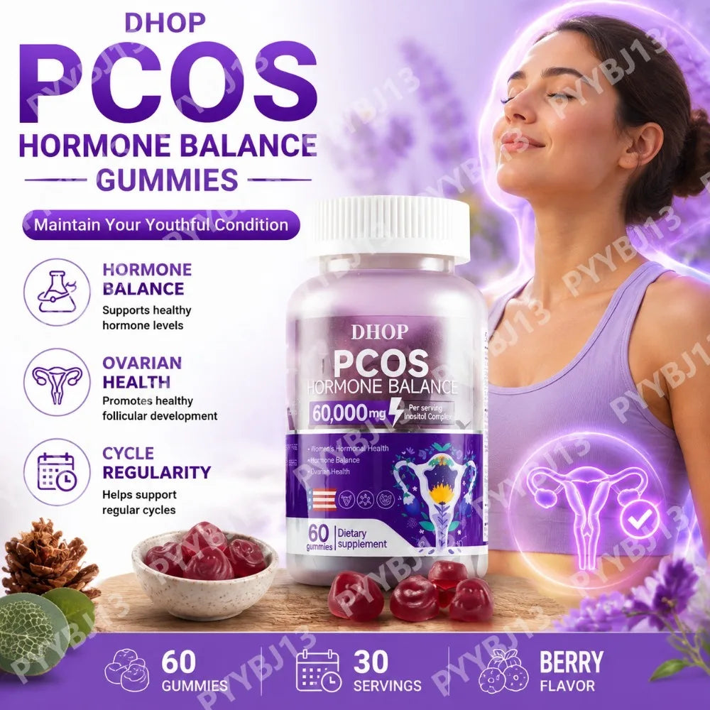 Ovary Soft Candy 60pcsWomen's Inositol Cranberry Polycystic Soft Candy Care for Women's Health Helps Support Regular Cycles