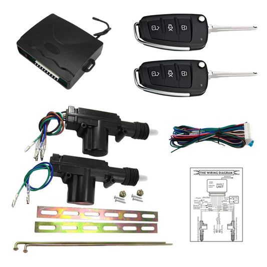 24V Truck Central Door Lock Remote Control Entry System Waterproof Dust-proof One-way Trucks Vehicle Anti-Theft Device with Key