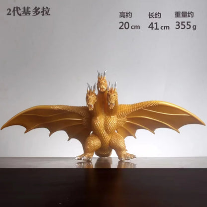 2022 New Godzilla: King of the Monsters 3 Head King Ghidorah Dragon Soft Glue  Action Figure Collection Toy
