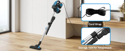 INSE I5 Corded Vacuum Cleaner with 600W Motor 18Kpa Powerful Stick Handheld Vaccum Cleaner for Home Pet Hair Hard Floor Cleaning