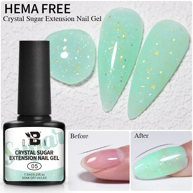 AWStorG 15ML Fiber Builder Nail Gel In A Bottle UV Semi Permanent Clear Pink Nail Strengthener Extension Construction Gel