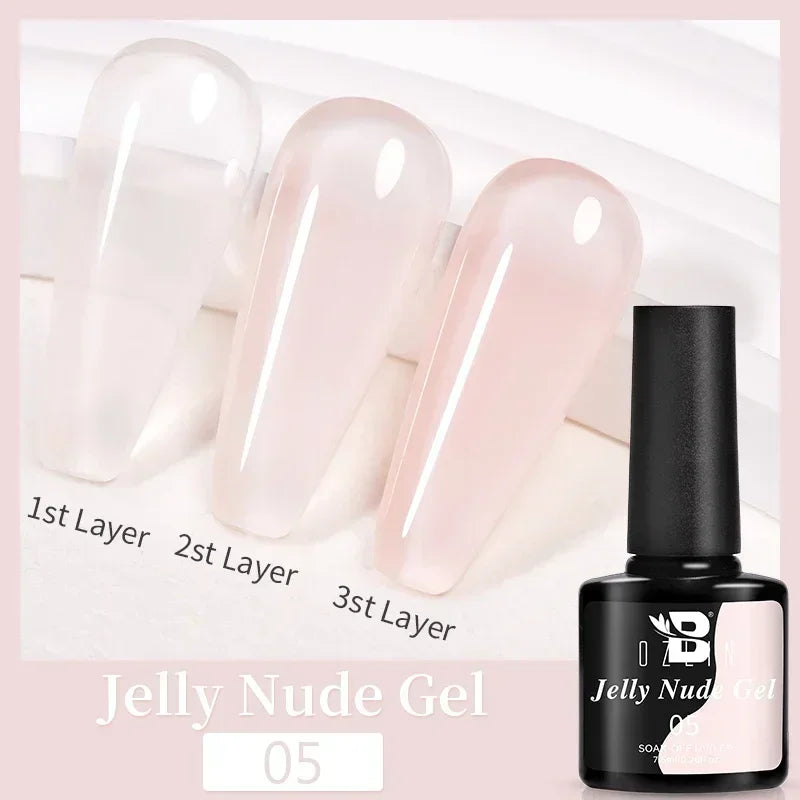 AWStorG 15ML Fiber Builder Nail Gel In A Bottle UV Semi Permanent Clear Pink Nail Strengthener Extension Construction Gel