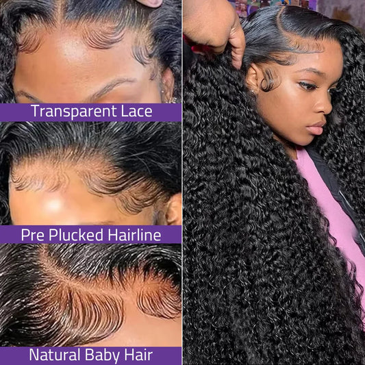 38 40 Inch Deep Wave 13x6 5x5 Lace Front Human Hair Wigs 200% Density Remy 360 Full Lace Frontal Wig Pre Plucked For Black Women Merit Sell
