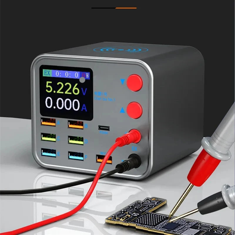 Multifunction 8-port Charger for Mobile Phonewith Short Circuit Repair Function Smart Wireless Fast Charging Tool