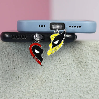 Mobile Phone Dust Plug Pendant Accessories Decorations For Iphone For Samsung For Xiaomi Deadpool Wolverine Cospay Best Friends