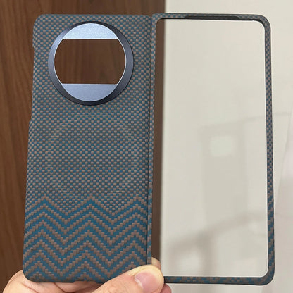 Magnetic Real Aramid Carbon Fiber Camera Protector Phone Case Cover On For Huawei Mate X3 X5 Global MateX3 X 3 5 3X 512 Magsafe