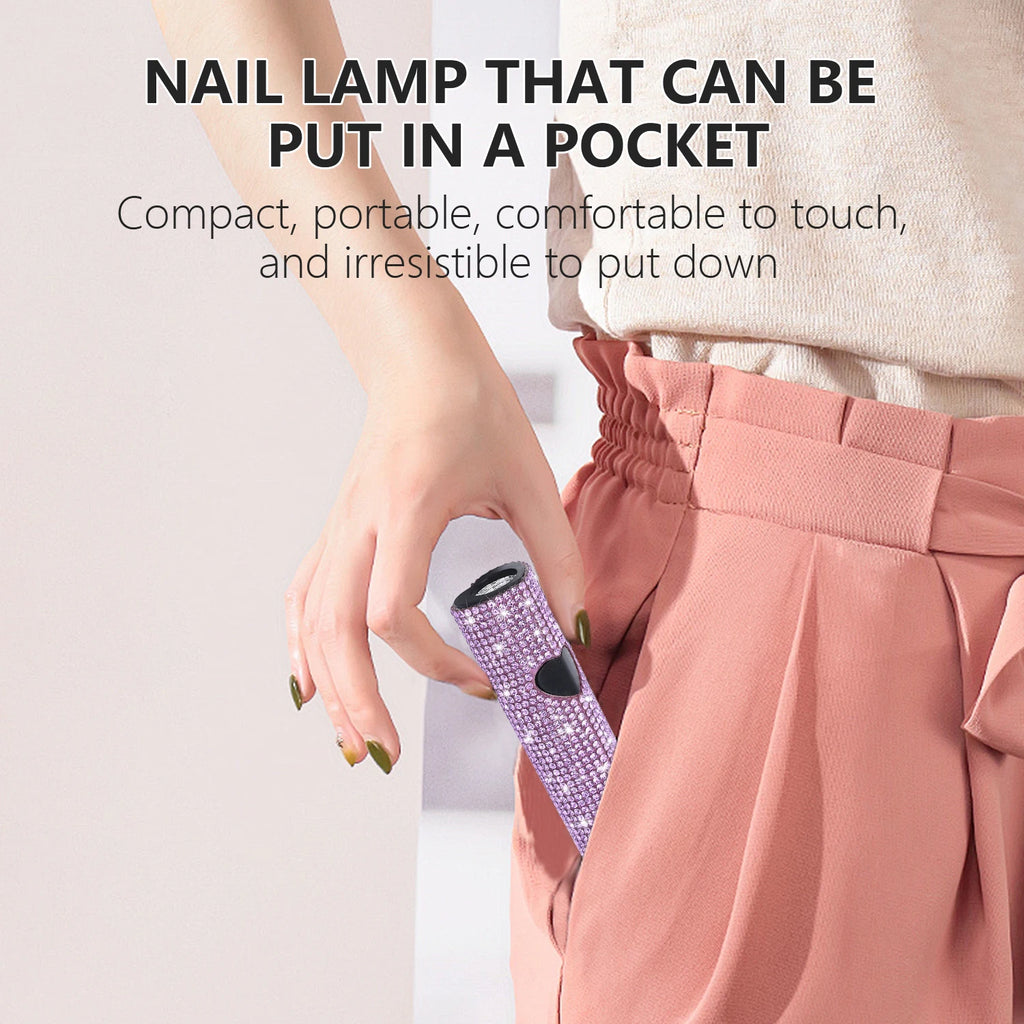 A hand-held nail dryer with drill, portable gel nail dryer with USB cable, rechargeable special nail lamp and professional nail