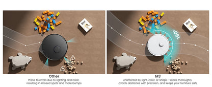 LEFANT Robot Vacuum Cleaner with Mapping, 12000Pa Suction, Emptying Station, Automatic Washing and Drying, DTOF Laser