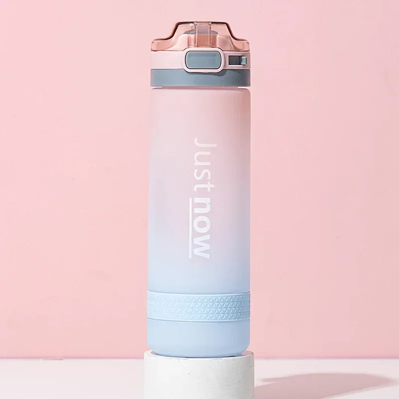500ml/600ml New Fashion Water Bottle With Straw Free Portable Outdoor Sports Cute Drinking Plastic