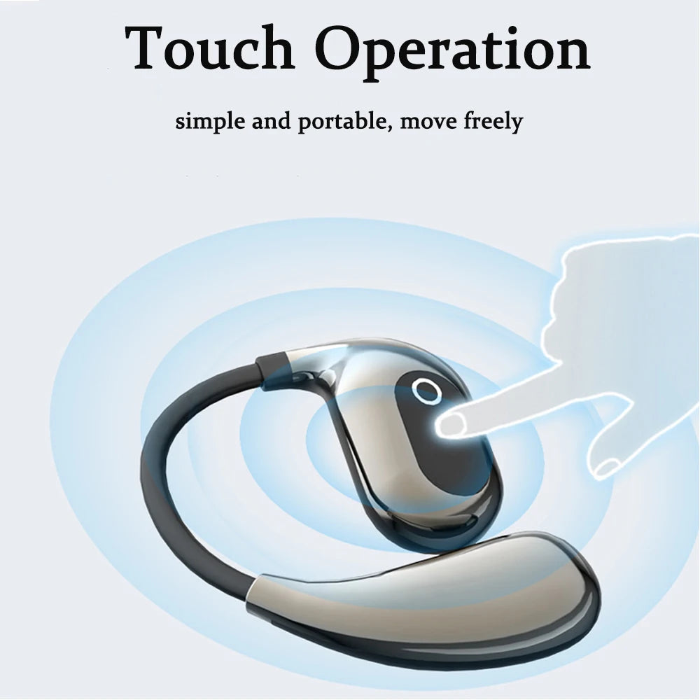 Bluetooth 5.4 Ear Hook Earphones TWS Smart Voice Open-Ear Earbuds Wireless Noise Canceling Translation Earbud For Travel Learn