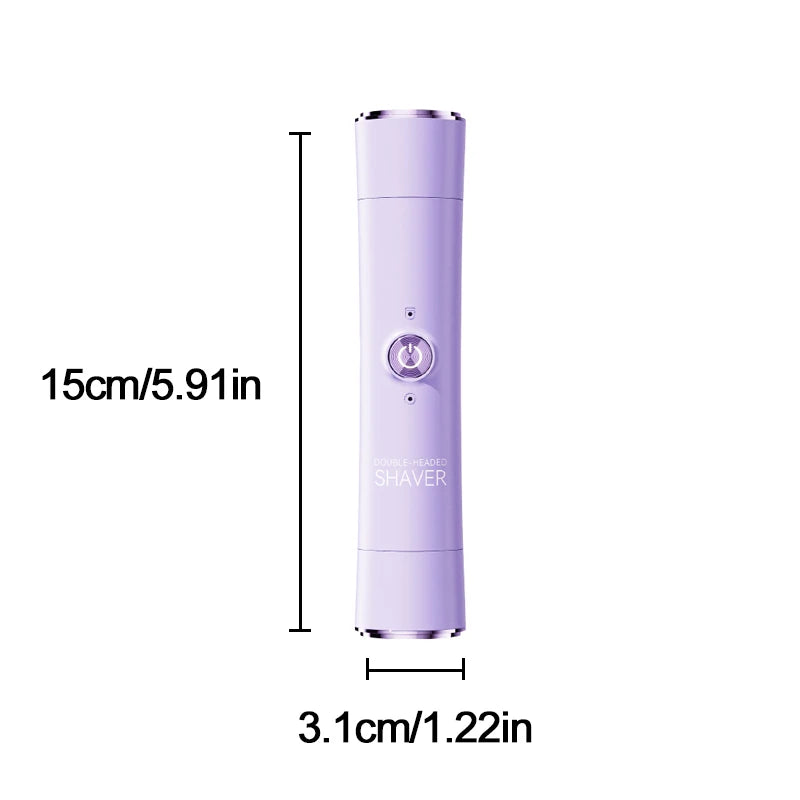 SoftAura Double Head Electric Epilator for Women Rechargeable Painless Hair Remover Shaver Body Private Bikini Gentle Trimming