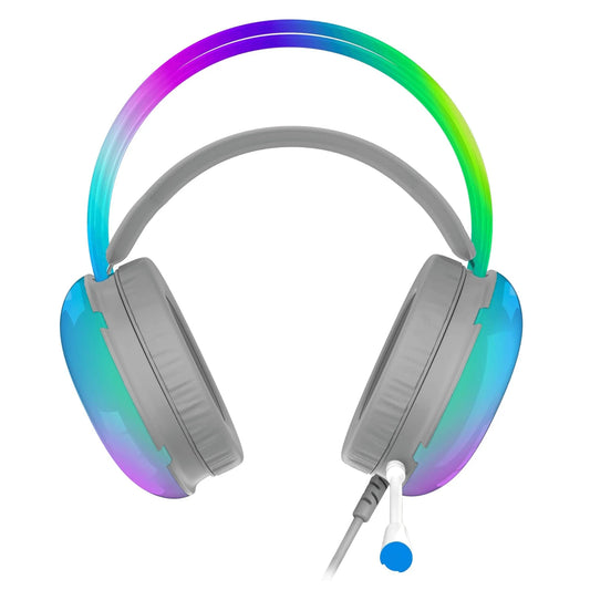 Pro-Wired On-Ear & Over-Ear Gaming Headset with Lights & Surround Sound for Gamers