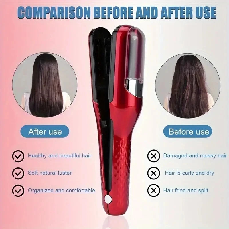 Rechargeable Cordless Split Hair Trimmer, Hair Split Ends Trimmer, Remover Damaged Hair, Repair Hair Care Treatment