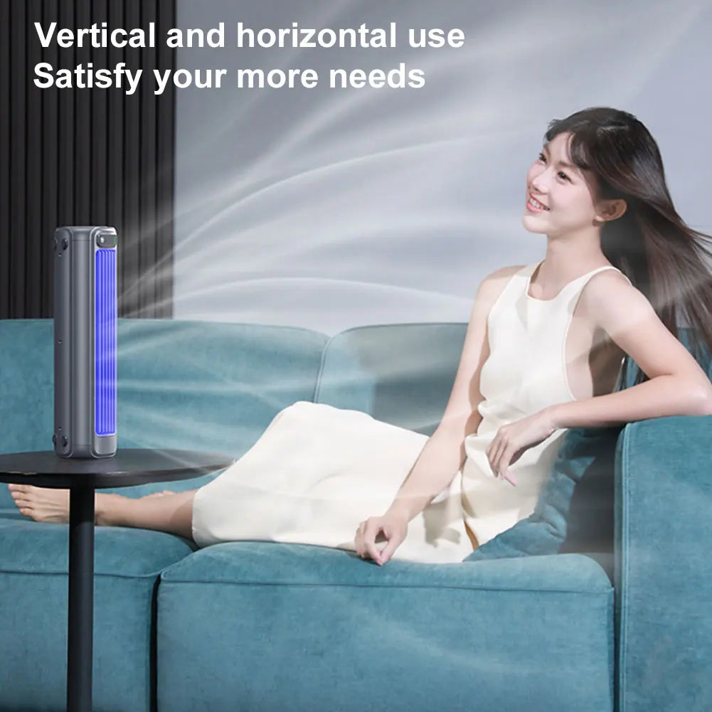 2000/1200mAh Portable Fan Electric Fan Air Conditioner Fan Quiet Wall Mount Desk Fan Tower Fan 3 Speed Rechargeable for Home