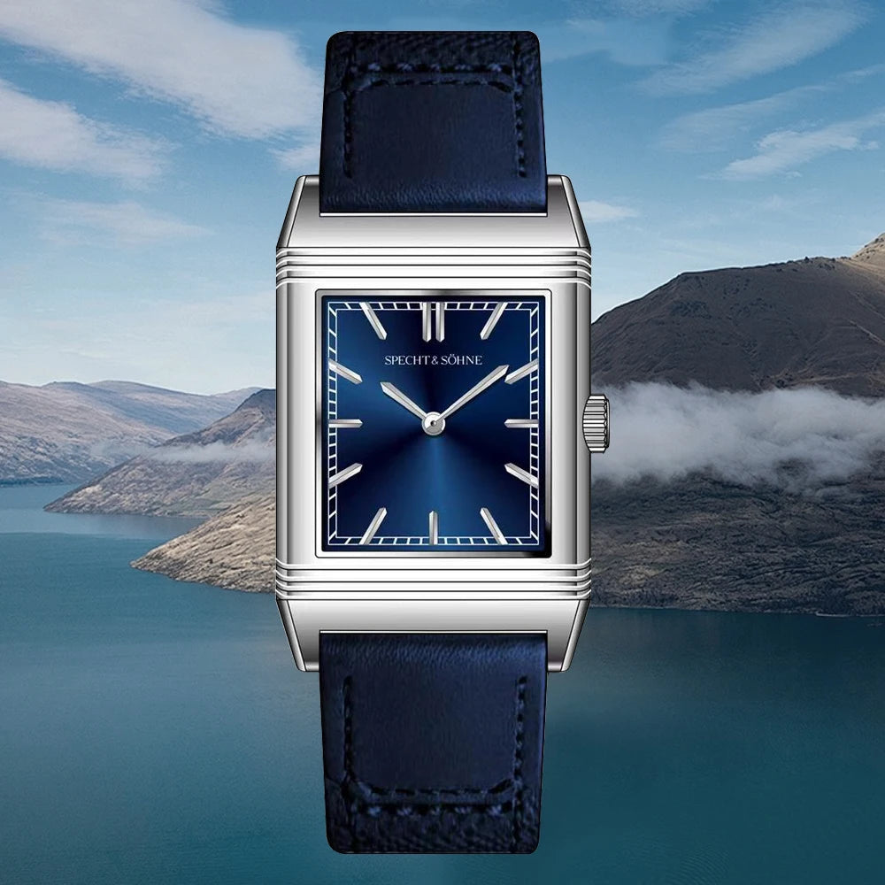 2025 New Fashion Specht & Söhne Overturn Square Watch Men's Watches Ultrathin Quartz Movt Casual Men Watch Reloj Hombre 24.4MM