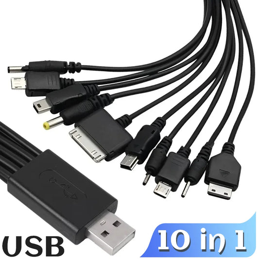10 in 1 Micro USB Mobile Phone Charger Adapter Plug Usb Data Cable Charging Cable Data Wire Cord for Mobile Phone Universal