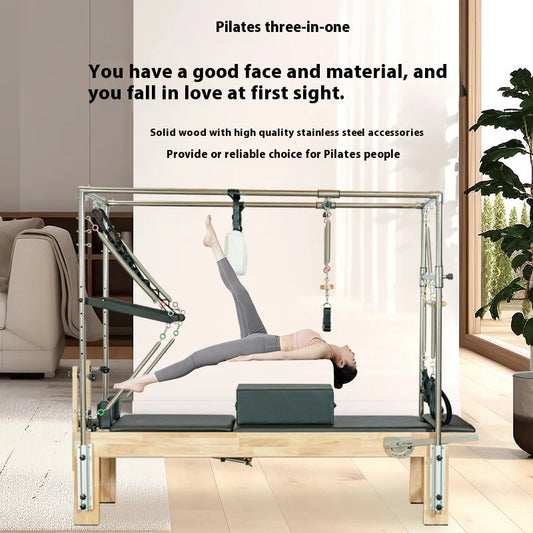 Pilates Equipment Maple wood Core Bed Pilates Bed Pilates Three in One Bed Yoga Plastic Multifunctional Equipment Indoor