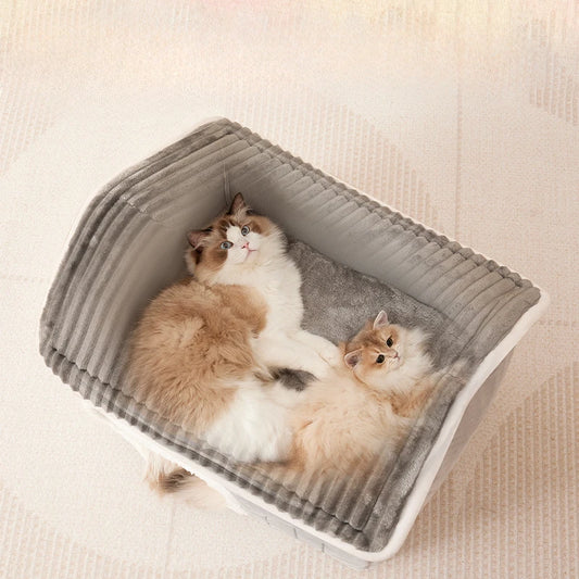Winter Foldable Pet House Suitable for Puppies Kittens Puppies Cave Nests Portable Washable Dog Shelters Cat Nests Pet Supplies