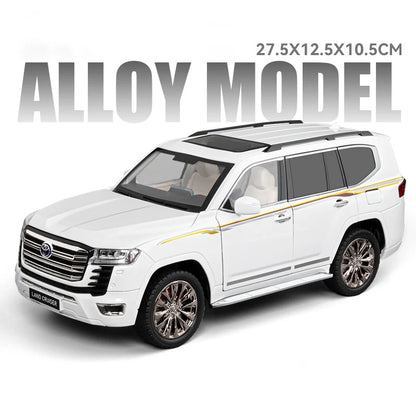 Over Size 1/18 Toyota Land Cruiser LC300 ZX Alloy Car Model Diecasts Metal Off-road Vehicles Car Model Sound Light Kids Toy Gift