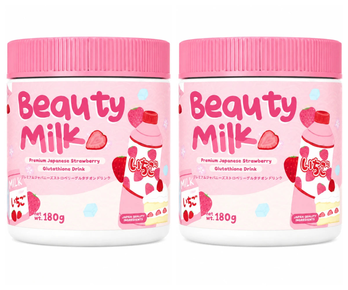 Beauty Milk Collagen Powder with Glutathione Hydrolyzed Marine Collagen Vitamin C Support Antioxidant and Skin Glow Net 180g Jar