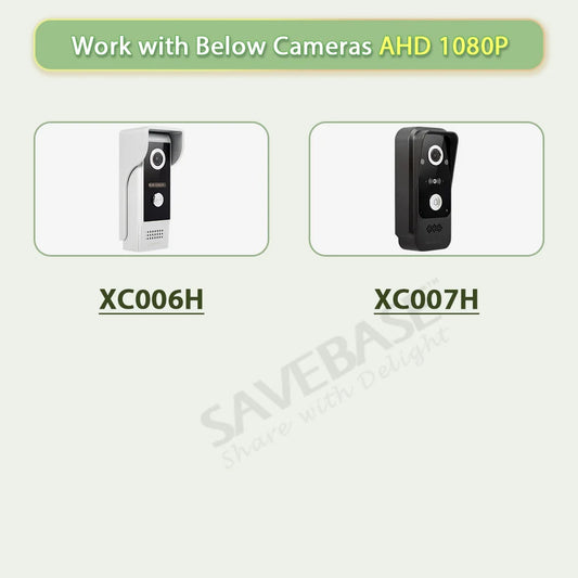 10-inch touch screen video doorphone monitor showing live 1080P camera feed from front door Merit Sell