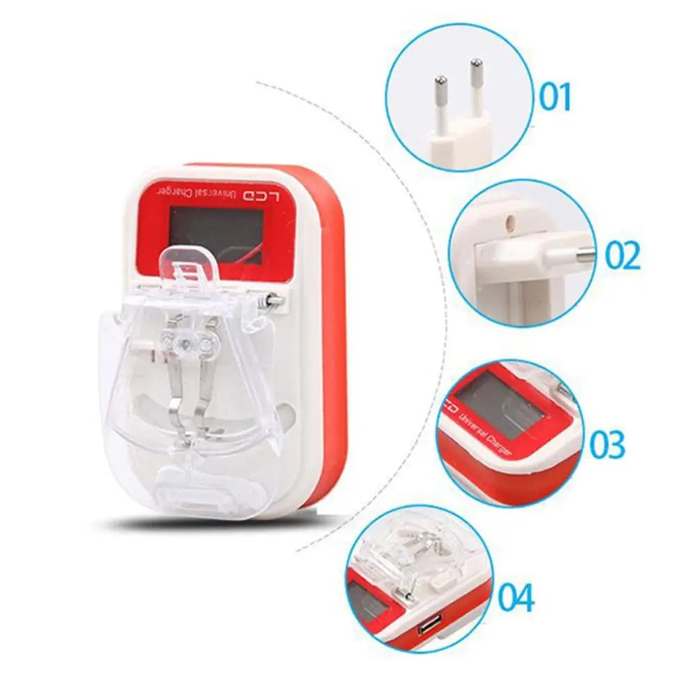 Phone Battery Portable with LCD Indicator Screen Phone Accessories USB Adapter Battery Charger Universal Charger Charging Dock