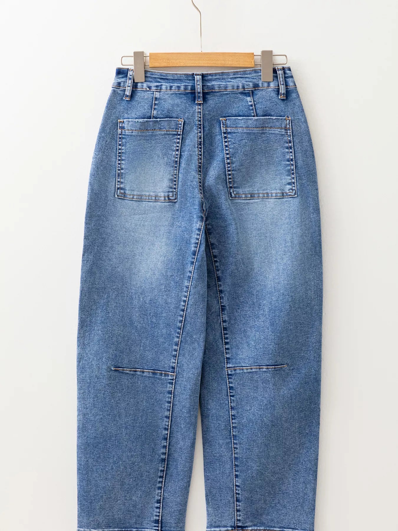 Seam Detail Loose Fit Cropped Jeans - Merit Sell