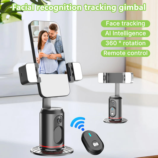 360° Auto Face Tracking Tripod For Live Video Vlog Facial Recognition Tracking Gimbal For Phone Remote Control