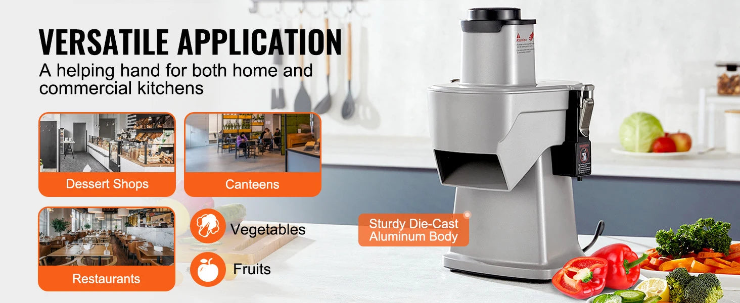 SucceBuy Electric Vegetable Slicer 4 in 1 Multifunctional Food Cutter 200W Vegetable Chopper Slicing Shredding Dicing Slitting - Merit Sell
