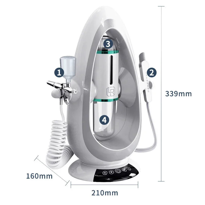 Water Oxygen Jet Machine Cold Hammer Suction Blackhead Facial Moisturizing Spray Injection SPA Micro Bubble Cleansing Instrument