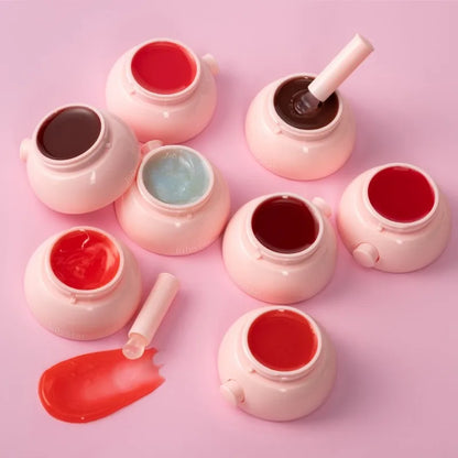 Long-lasting Moisturizing Solid Lip Jelly Red Tinted Lip & Cheek Jam Lip Balm Smooth Gloss Jelly LipGloss Water Light Lipsticks