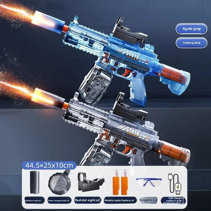 Kids Electric Water Gun with Sound & Lights - Tactical Assault Rifle Toy for Outdoor Games, Pool Beach Summer Fun Ages 8-12