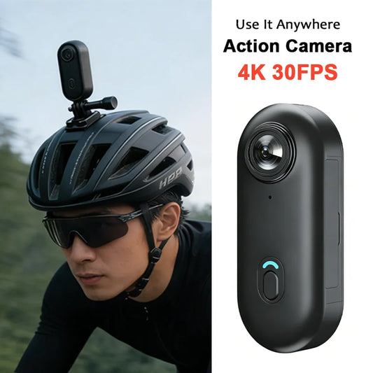 4K Mini HD WiFi 2.4G Action Camera Waterproof Magnetic Clip Click Chest Body Motorcycle POV Wearable Thumb Video Vlog Cameras - Merit Sell