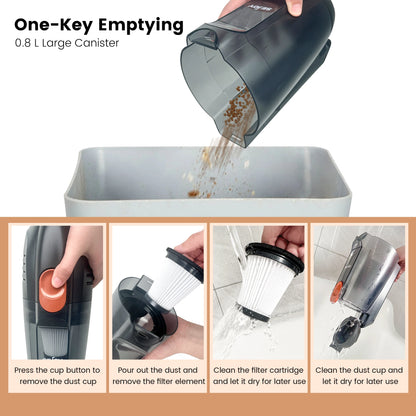 Sejoy Stick Vacuum Cleaner with HEPA Filters 15KPa 600W 2-in-1 Lightweight Corded Vac with Handheld Stick Vac for Home Car - Merit Sell