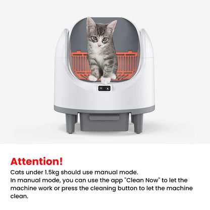 Self-Cleaning Cat Litter Box Easy to Clean Smart Cat Toilet with Cat Litter Mat Automatic Cat Litter Box By WIFI Control - Merit Sell