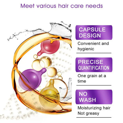 Sevich Smooth Silky Hair Vitamin Capsule Keratin Complex Oil Hair Care Repair Damaged Hair Serum Anti-Loss Moroccan Hair Oil - Merit Sell
