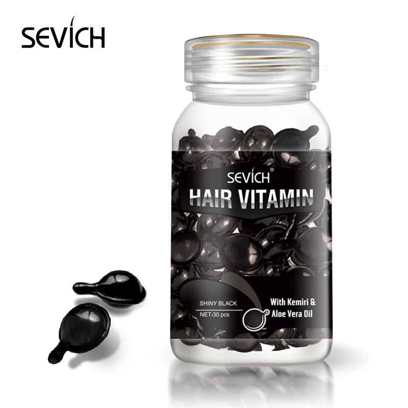 Sevich Smooth Silky Hair Vitamin Capsule Keratin Complex Oil Hair Care Repair Damaged Hair Serum Anti-Loss Moroccan Hair Oil - Merit Sell