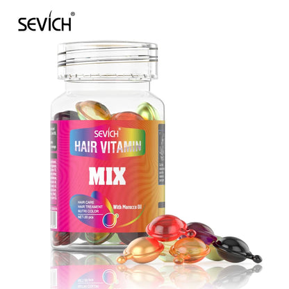 Sevich Smooth Silky Hair Vitamin Capsule Keratin Complex Oil Hair Care Repair Damaged Hair Serum Anti-Loss Moroccan Hair Oil - Merit Sell