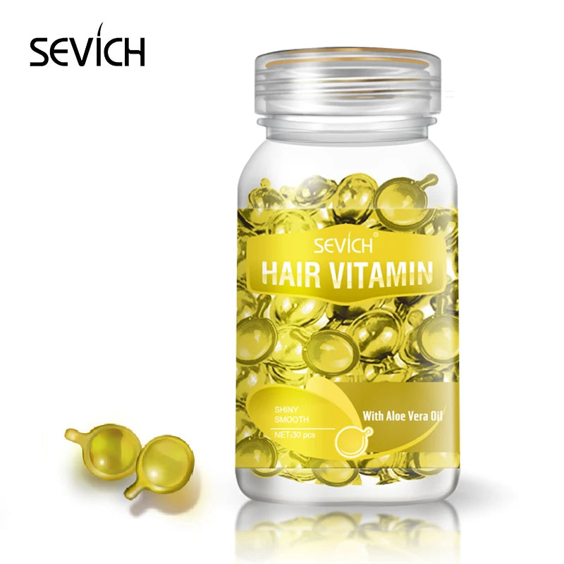 Sevich Smooth Silky Hair Vitamin Capsule Keratin Complex Oil Hair Care Repair Damaged Hair Serum Anti-Loss Moroccan Hair Oil - Merit Sell