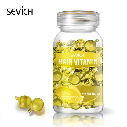 Sevich Smooth Silky Hair Vitamin Capsule Keratin Complex Oil Hair Care Repair Damaged Hair Serum Anti-Loss Moroccan Hair Oil - Merit Sell