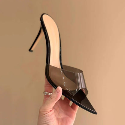 Sexy High Heels Women Slippers Designer Heeled Sandals Woman Shoes Summer 2025 Brand Home Slides Elegant Flip Flops Sandalias - Merit Sell