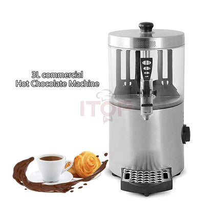 ITOP 3L Hot Chocolate Machine Chocolate Dispenser Rotary Blender Mixer Warmer for Chocolate Milk Coffee Cocoa Melting Maker